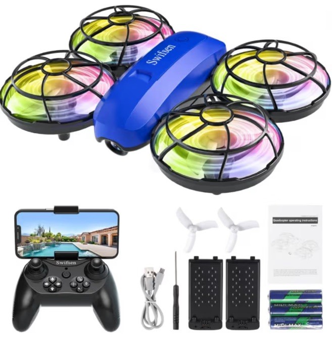 Swifsen DRONE-A35 Quadcopter Toy, Lighting, 360° Rolling, Ages 14+
