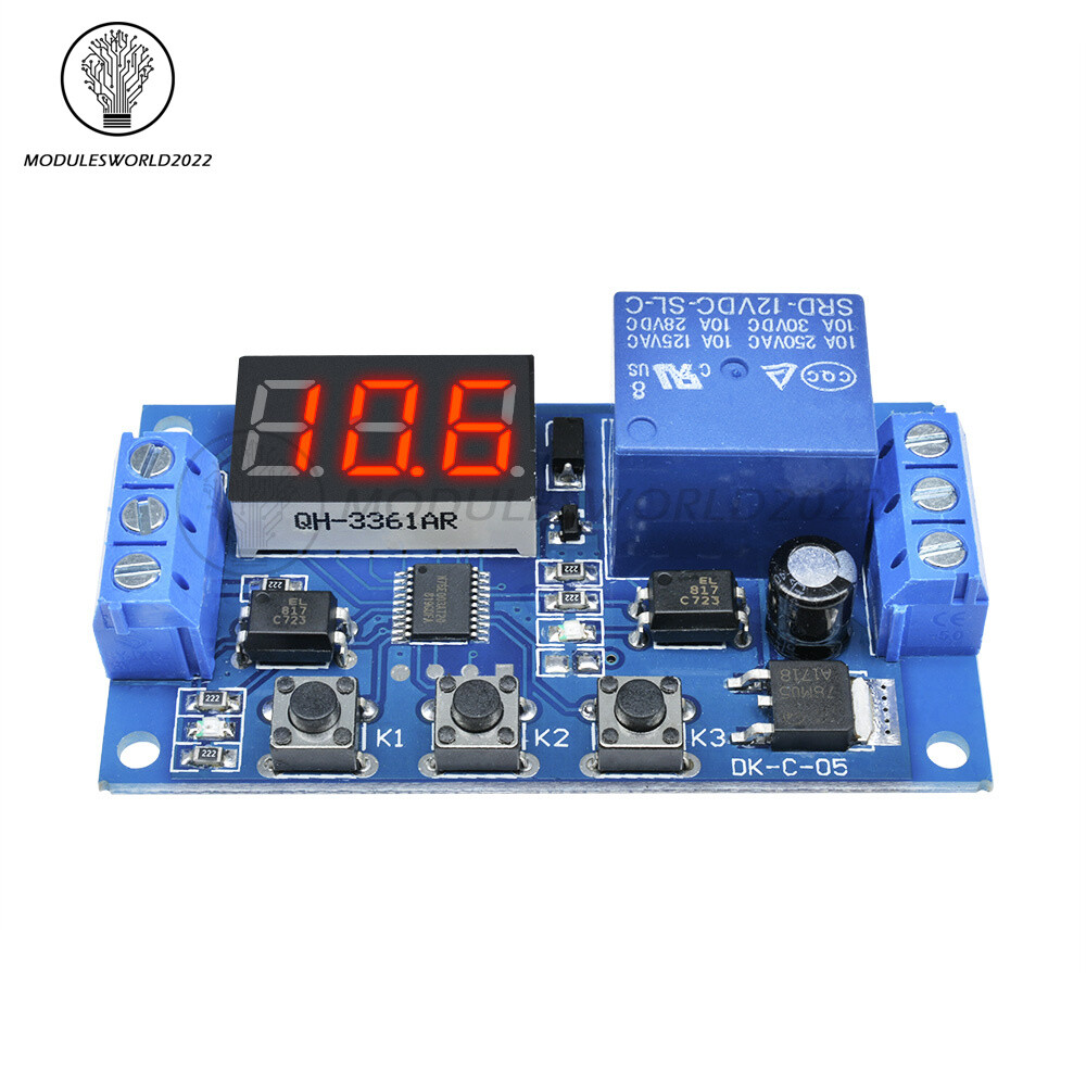 DC 12V LED Display Home Automation Delay Timer Board Control Switch Relay Module