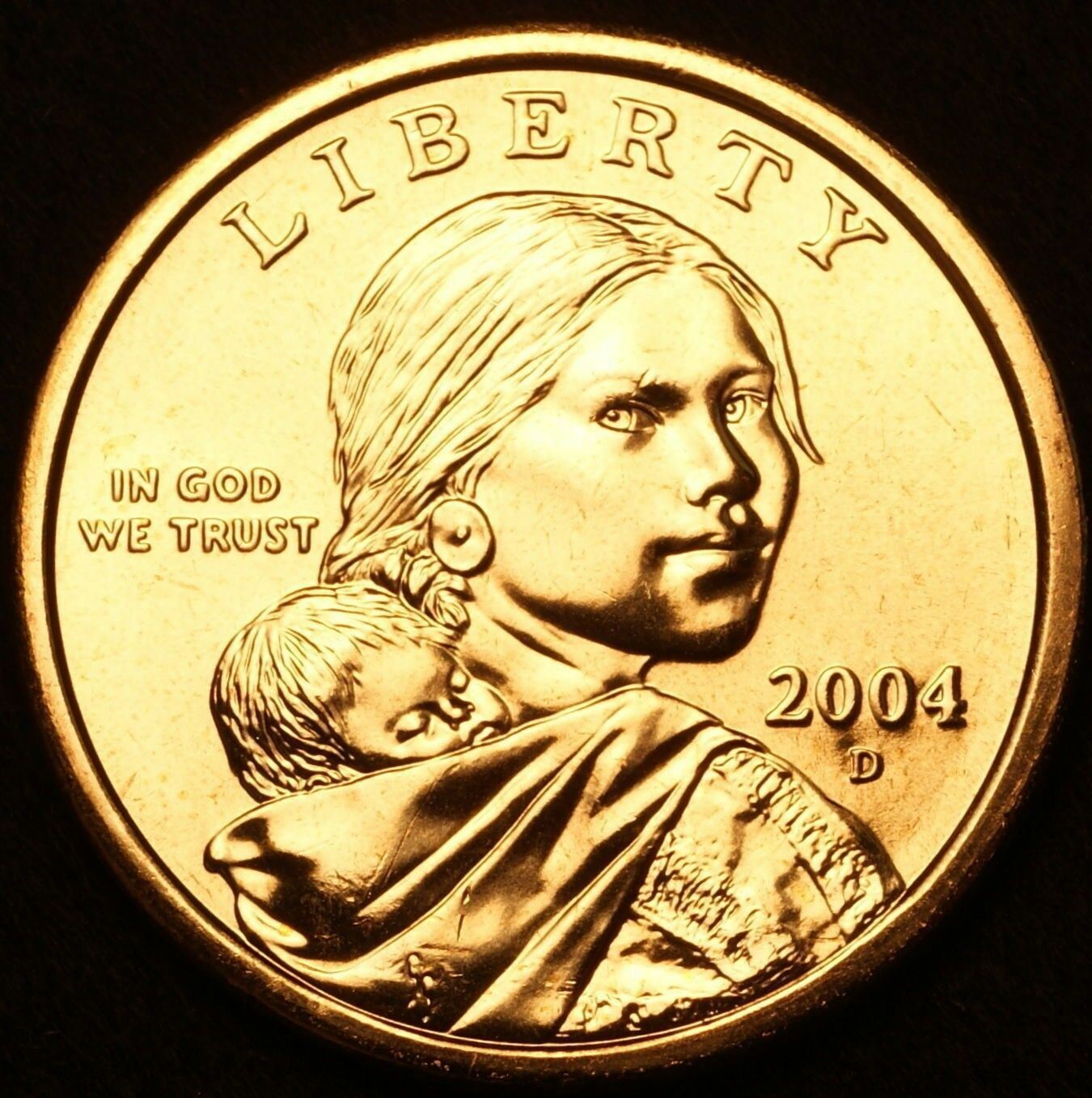 2004 D Sacagawea Dollar US Mint Coin in "Brilliant Uncirculated" Condition!