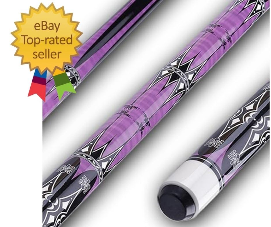 13mm 58 Inch 19 20 oz Billiard Pool Cue Stick, 1/2 Maple Purple 20