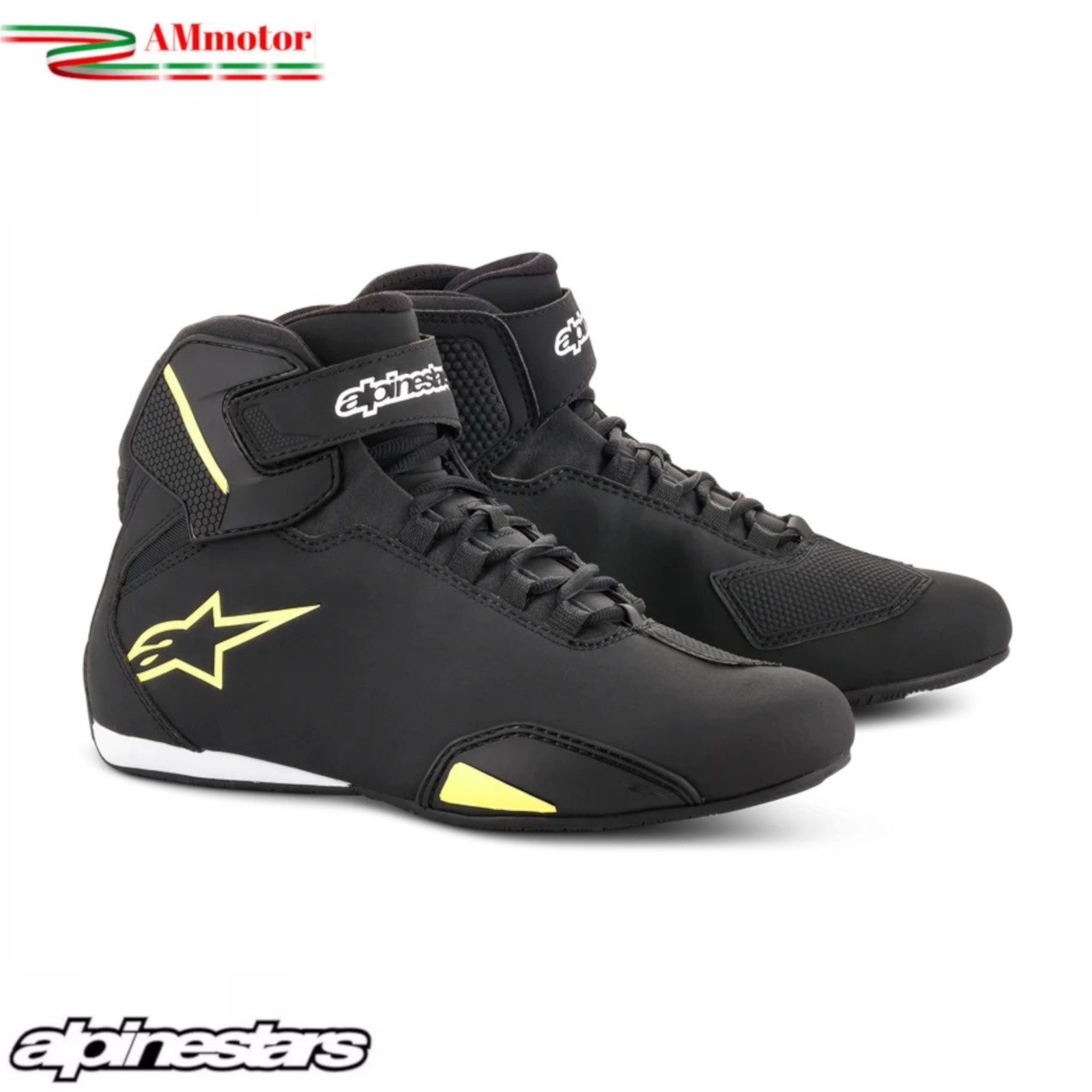 ALPINESTARS Sektor Shoes Black Yellow Fluo N 40.5 Sport Protection Motorcycle