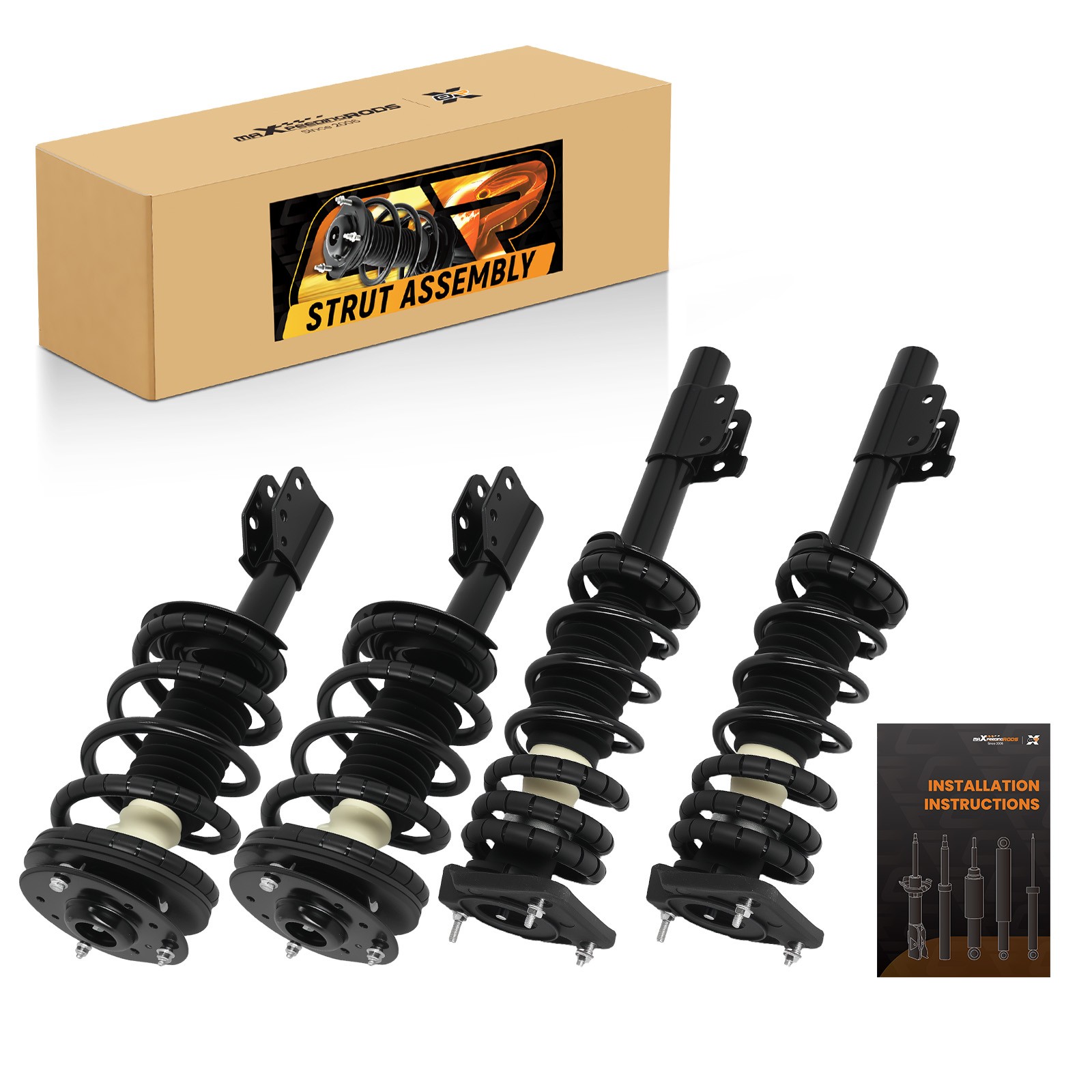Front Rear Complete Struts w/ Coil Springs for Malibu Pontiac Grand AM 1999-2005