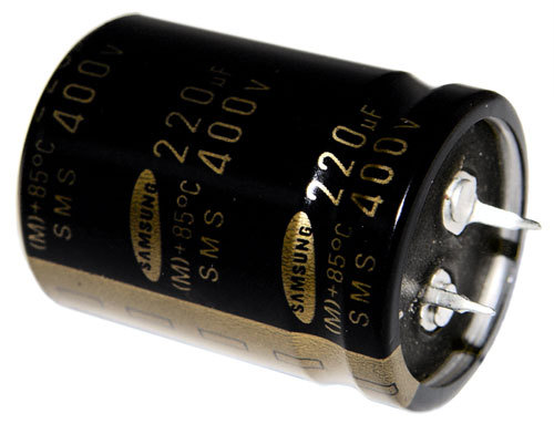 5x 220uF 400V Radial Snap In Mount Electrolytic Aluminum Capacitor mfd DC