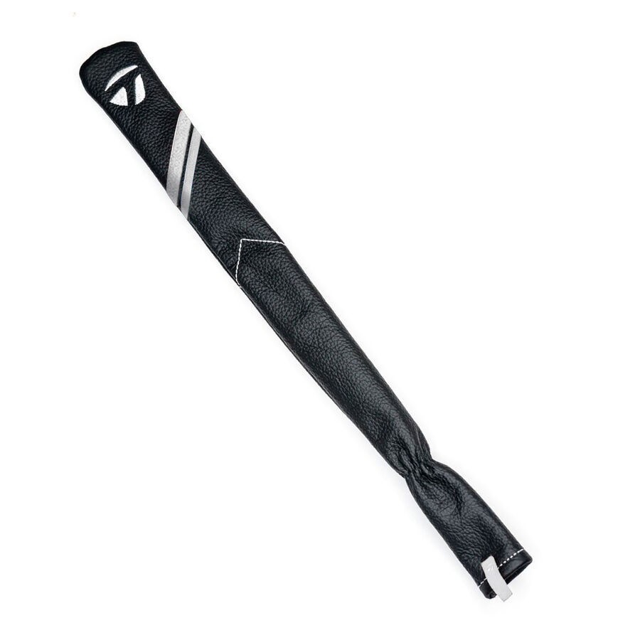 New Limited TaylorMade Leather Alignment Stick Black/White Cover