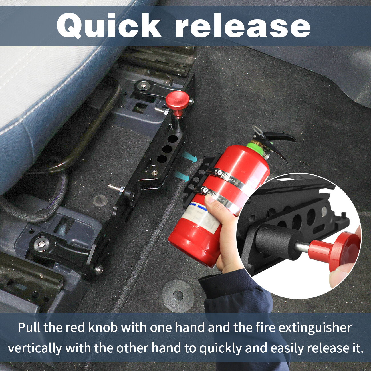 Fire Extinguisher+Seat Multi-function Mount Panel For 2021+ Ford Bronco 2/4 D