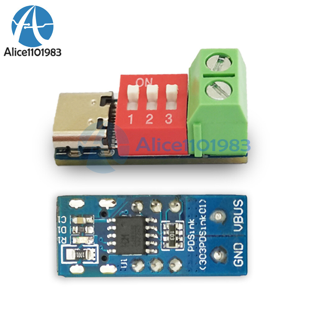 1-10PCS USB-C PD Trigger Board Module PD/QC Decoy Board Fast Charge USB Type-C