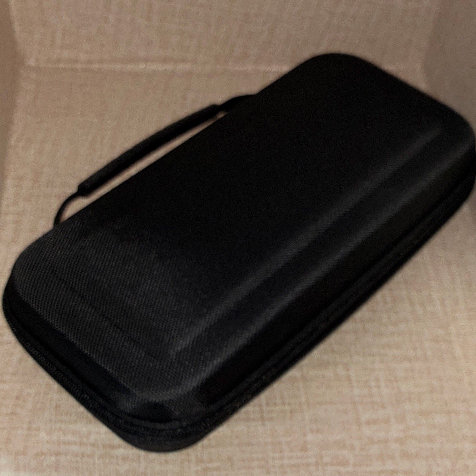 Black Hard Shell Padded Travel Case for Nintendo Switch, Zipper, Handle, Pockets