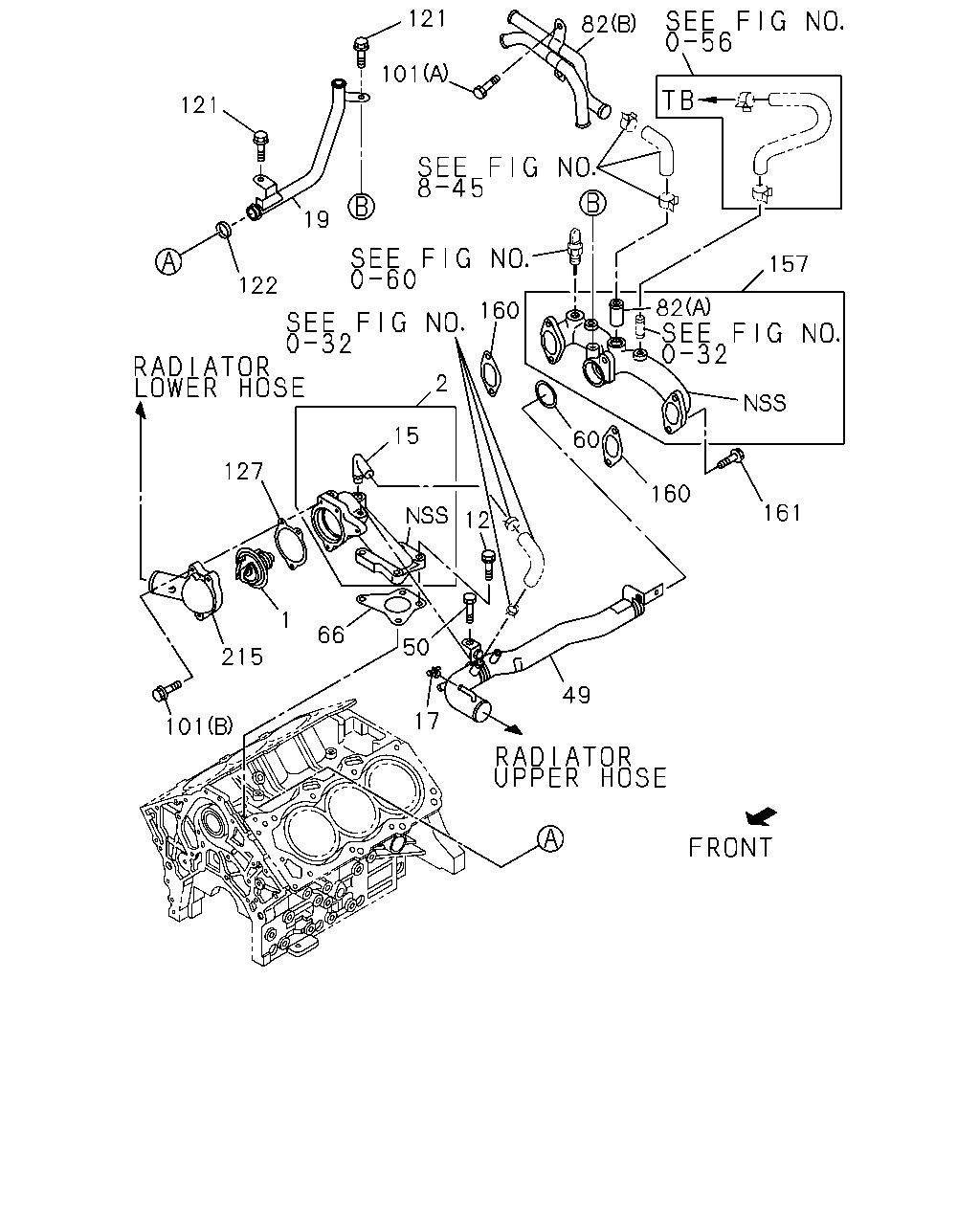 Coolant Water Bypass Pipe For Isuzu Trooper 92-97 3.2L Rodeo Passport 93-97 SLX