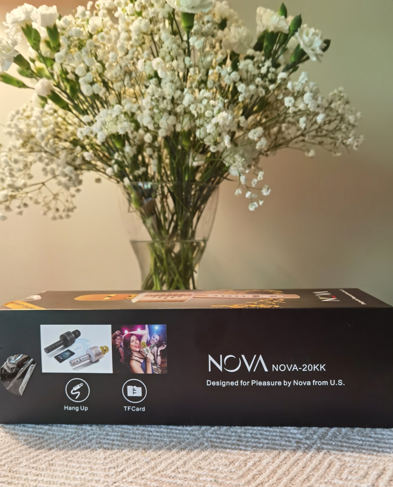 Wireless Bluetooth Karaoke Glod Microphone for MIANOVA Machine Nova-20KK SEALED
