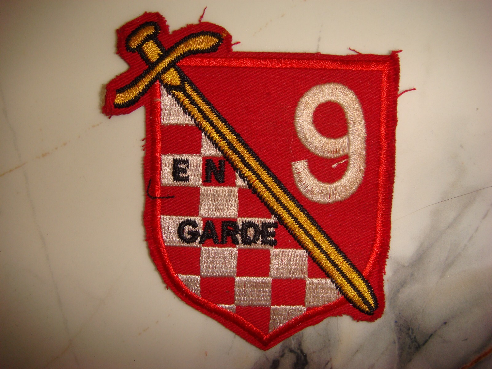 US NAVY DESTROYER SQ DESRON 9 "EN GARDE", VIETNAM WAR PATCH
