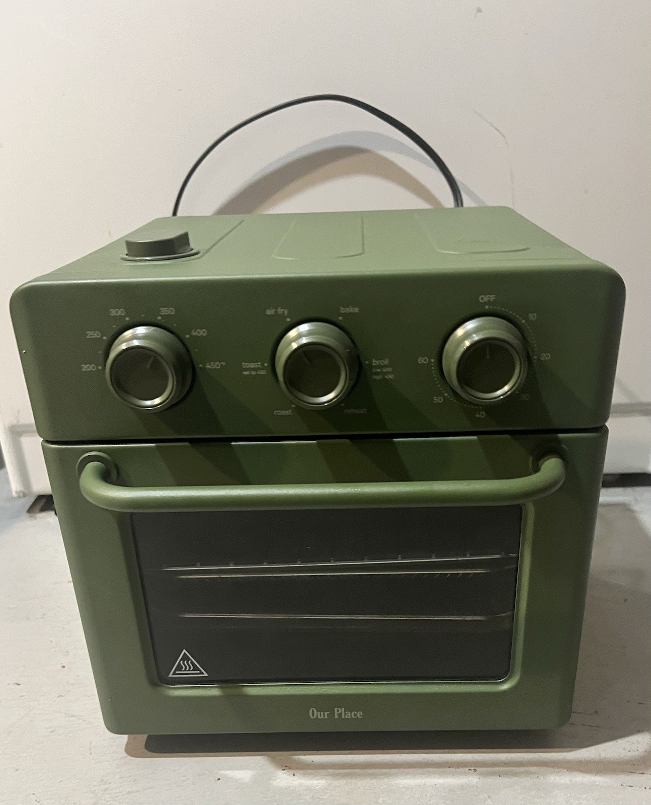 Our Place Wonder Oven 6-in-1 Air Fryer Toaster Oven Sage Green With Instructions