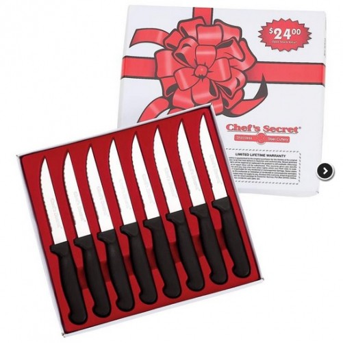 8 Piece Steak Knife Set Serrated Stainless Steel Kitchen Steak Knives