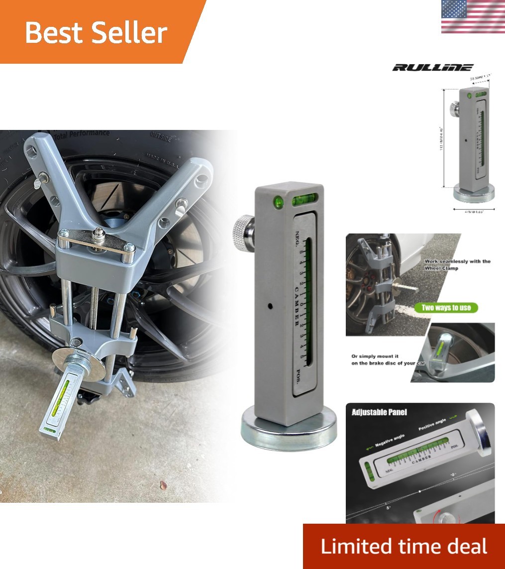 Universal Magnetic Camber Alignment Tool - Precision Gauge for Trucks & Cars