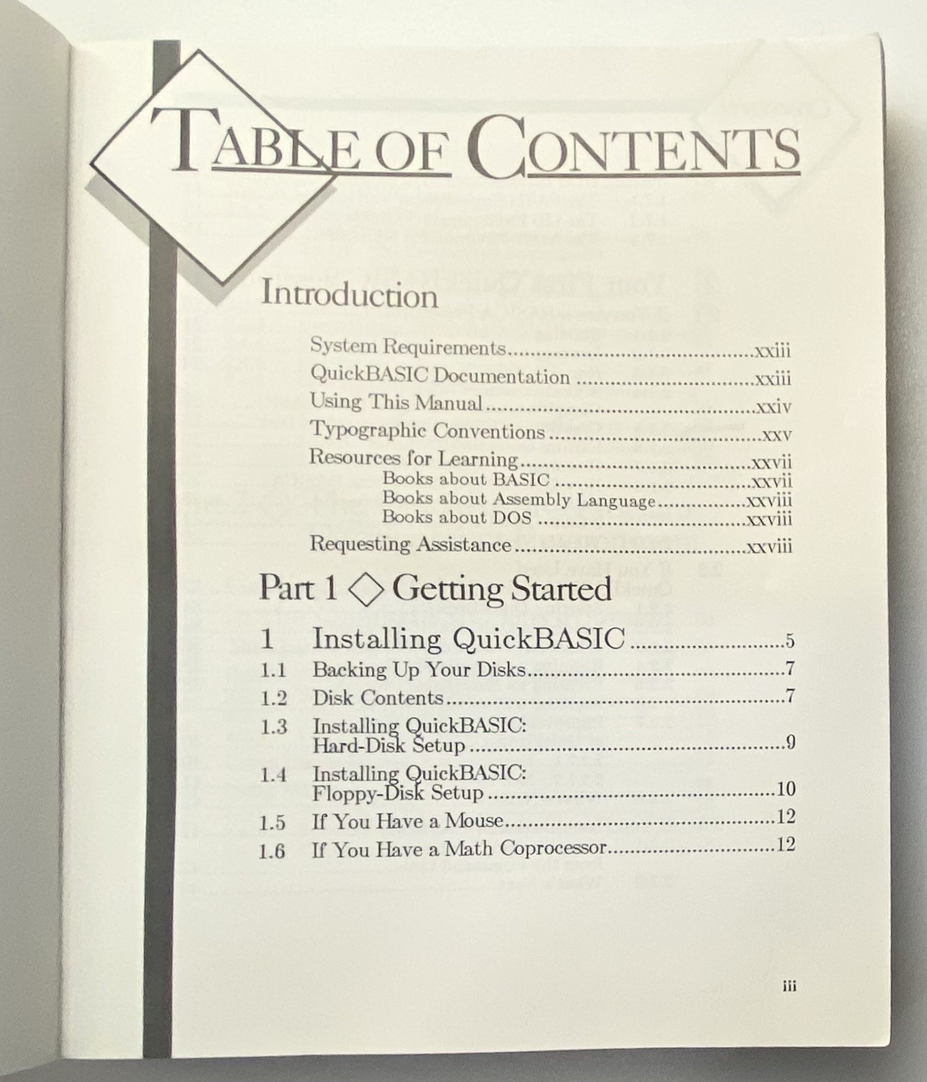 Microsoft QuickBASIC 4.0 Manual, Learning and Using QuickBASIC - 1987