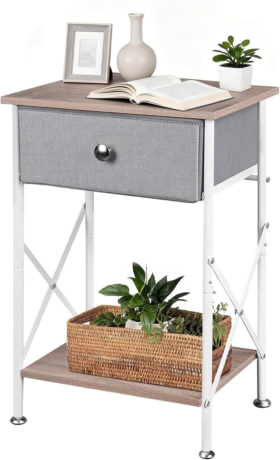 Night Stand, Small End Table for Small Spaces, Wood Side Table for