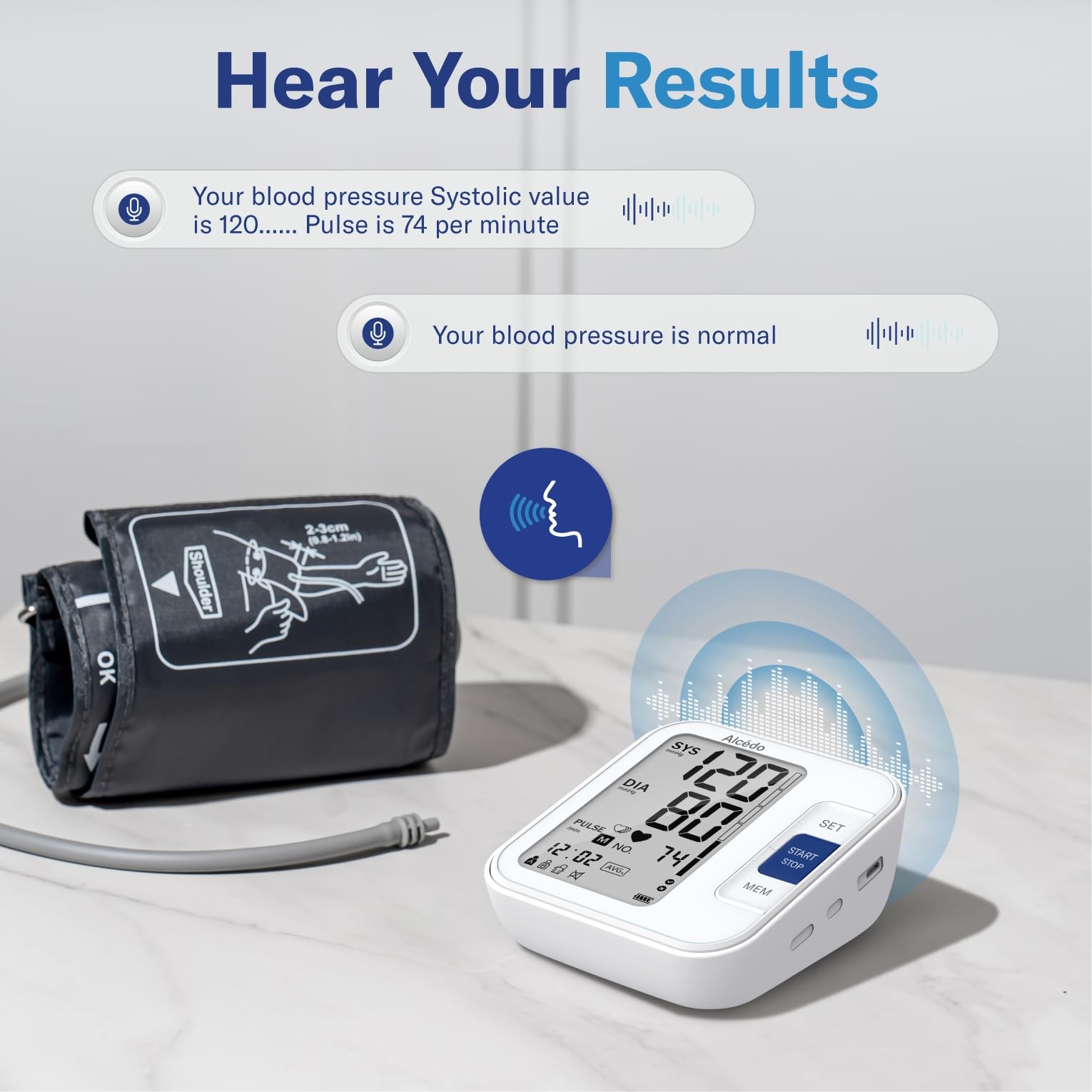 Blood Pressure Monitor for Home Use, Automatic Digital BP Machine with Large ...