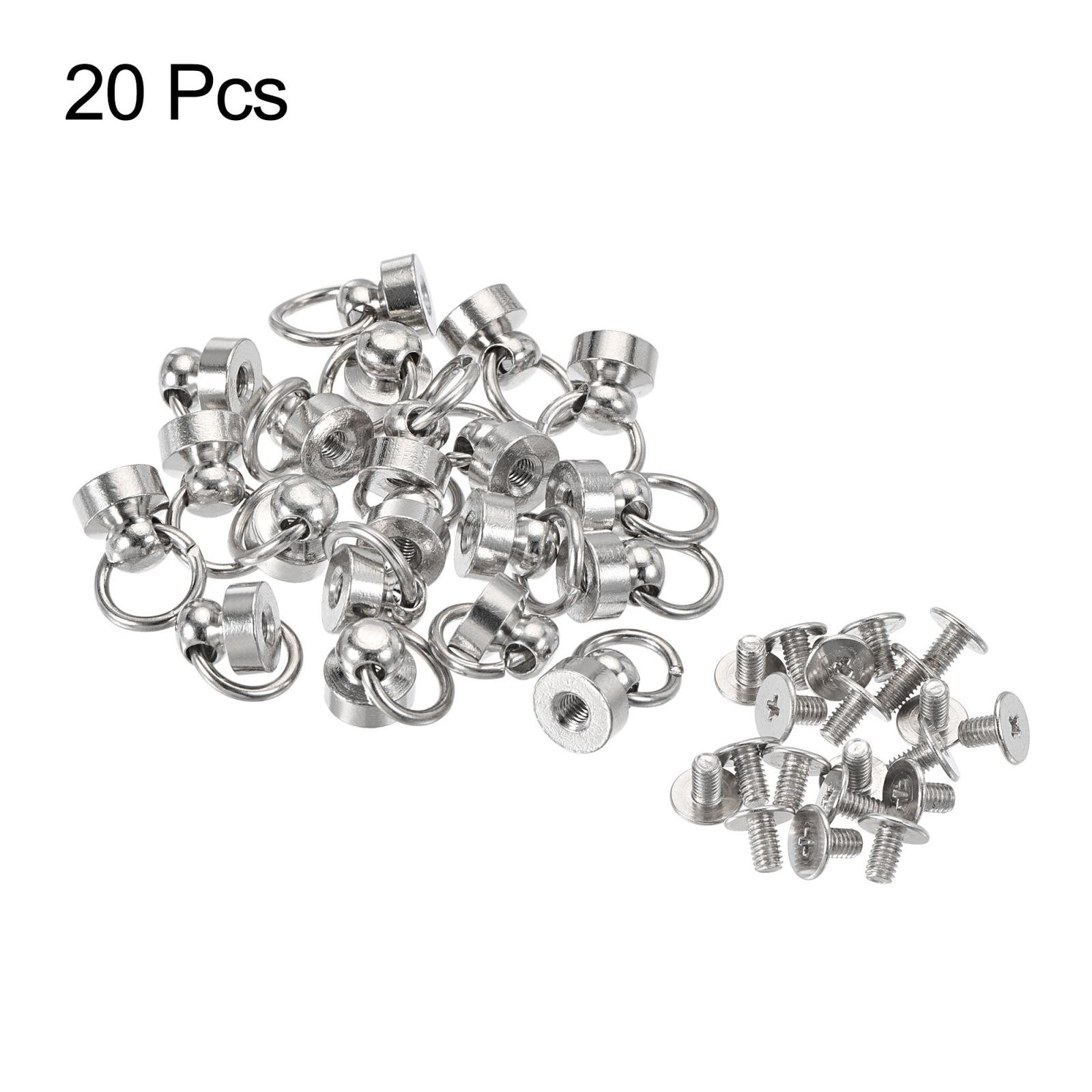 8x8mm tear ring rivets studs head brass silver 20pcs