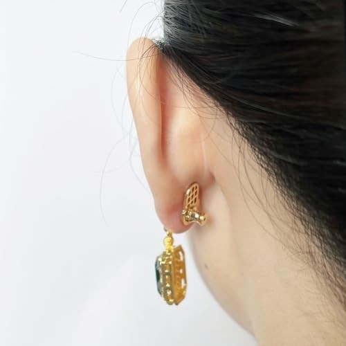 18K White Gold Plated Earring Backs - Waterdrop Style, Heavy Earring Support, 6