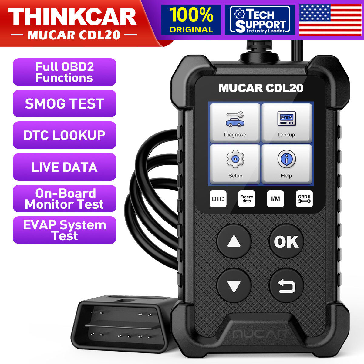 2026 OBD2 Scanner OBD Code Reader Car Check Engine Auto Fault Diagnostic Tool US