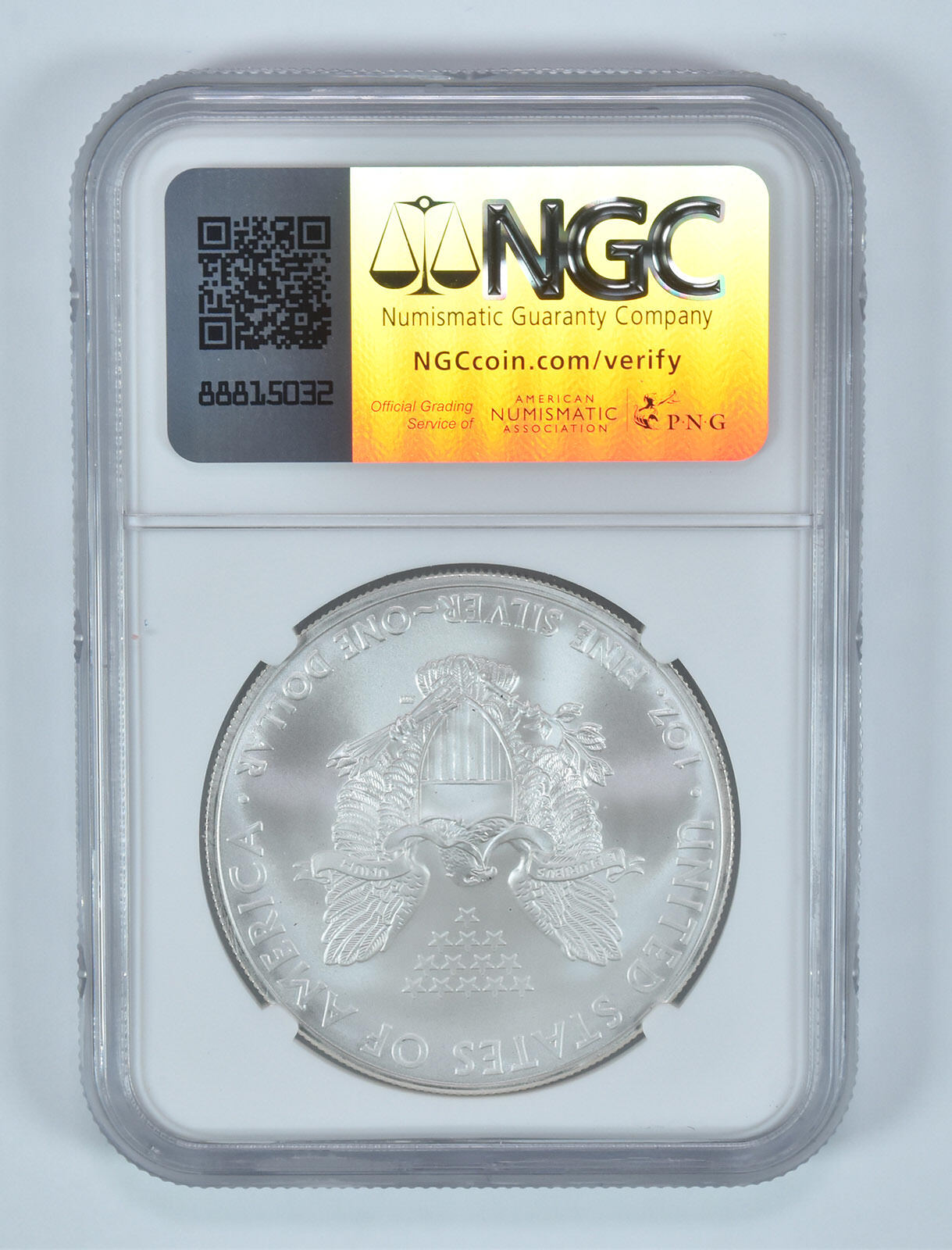 2008 American Silver Eagle Mint State 10 NGC X NGCX