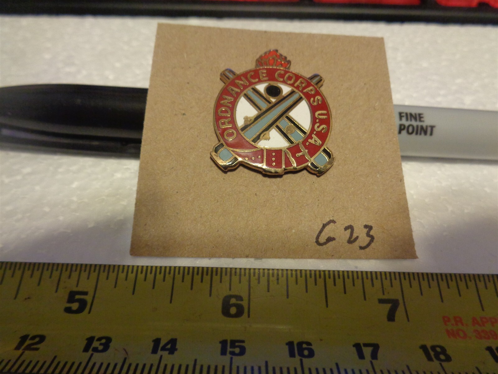 Ordnance Corps G23 Unit Crest, DI, DUI (DRAW#3)
