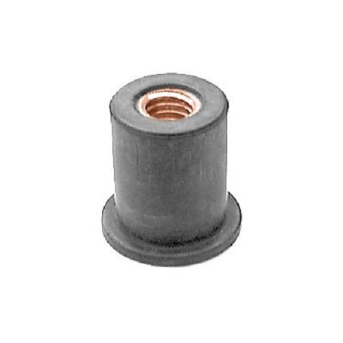 25 Rubber Well Nuts M5-.8 .554 Length 3/8" Hole
