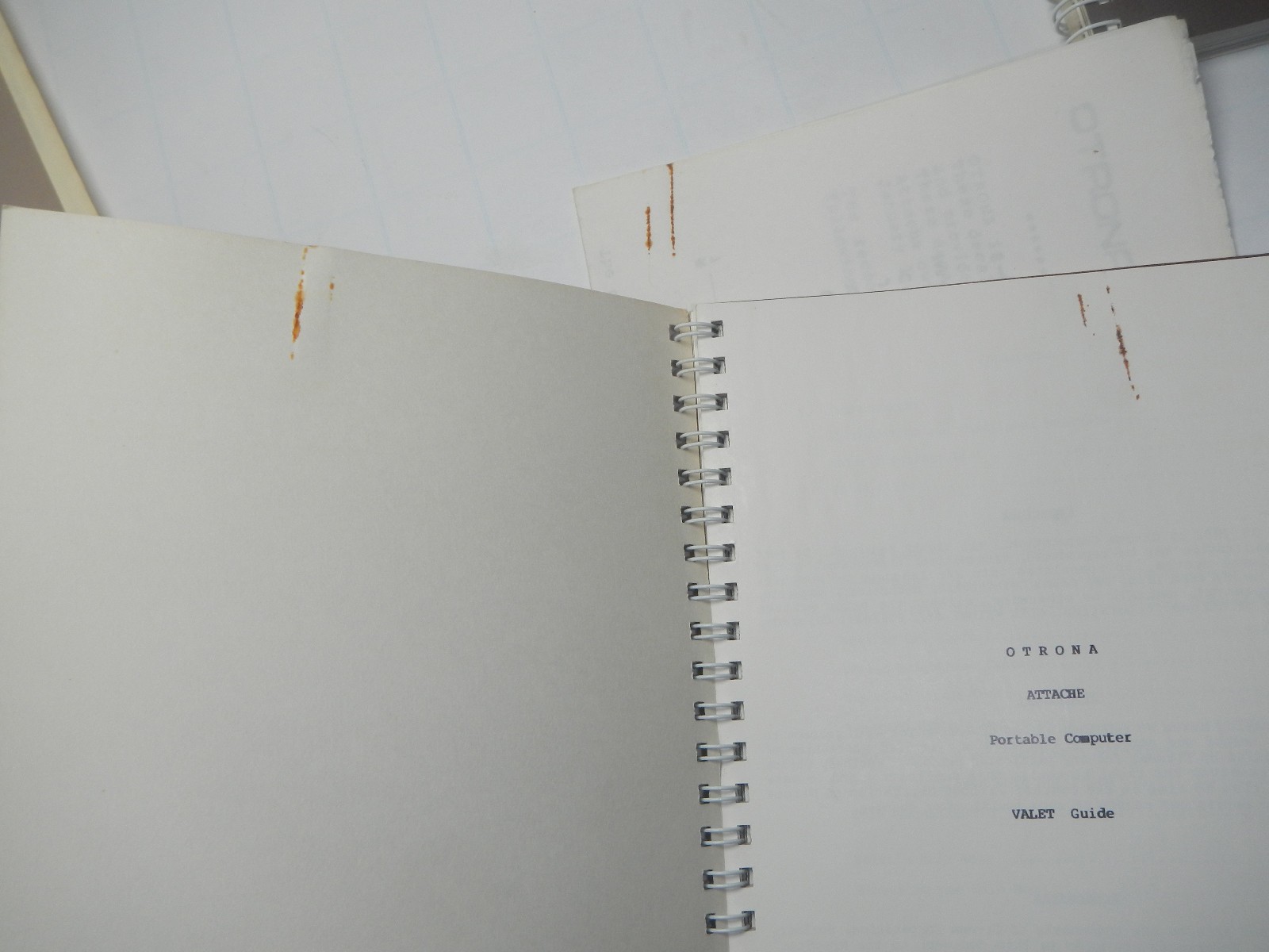 Otrona Attache Users Operator's Guides Manuals BASIC-80 Valet Wordstar Charton