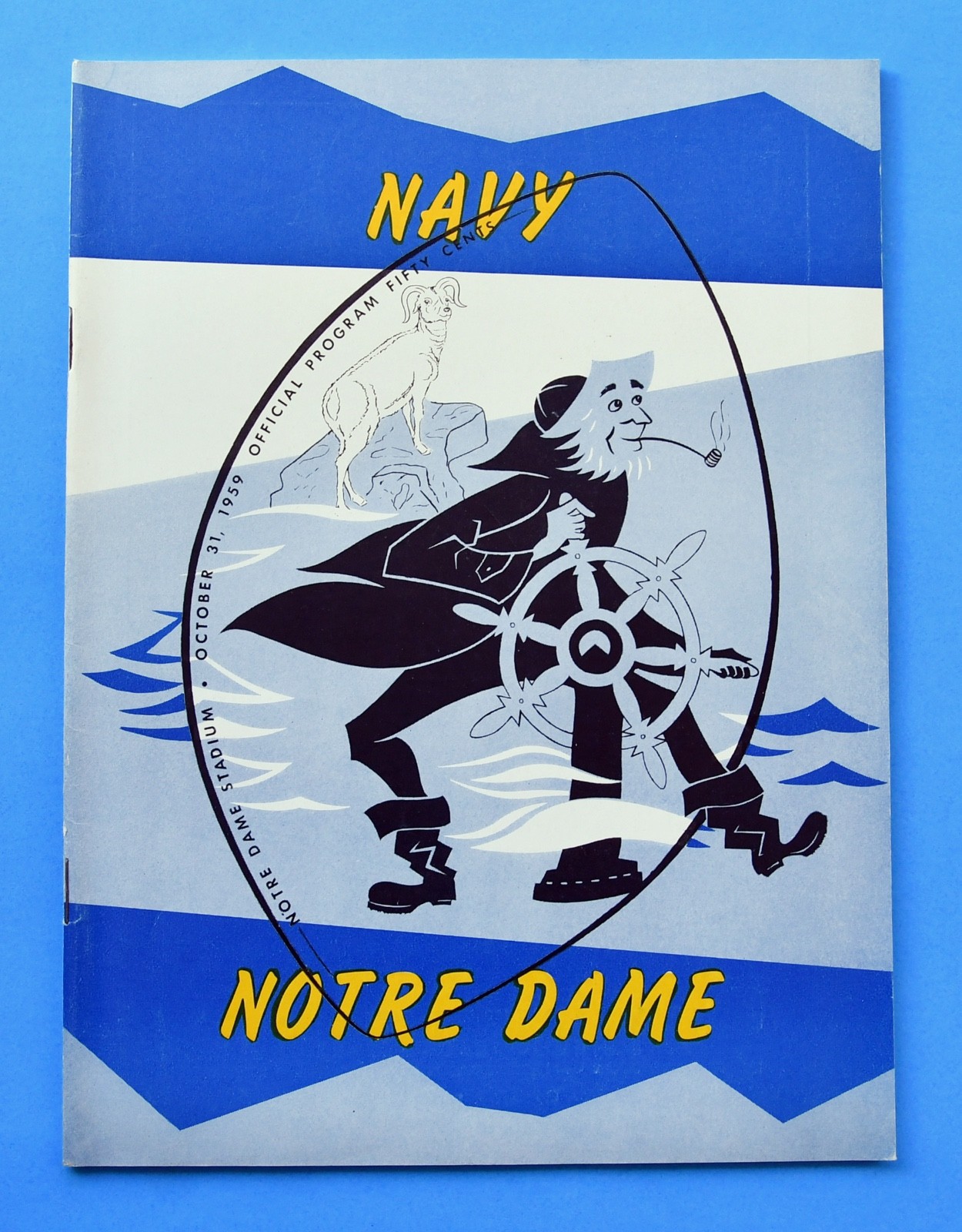 1959 Notre Dame Fighting Irish Football Program vs Navy Midshipmen.