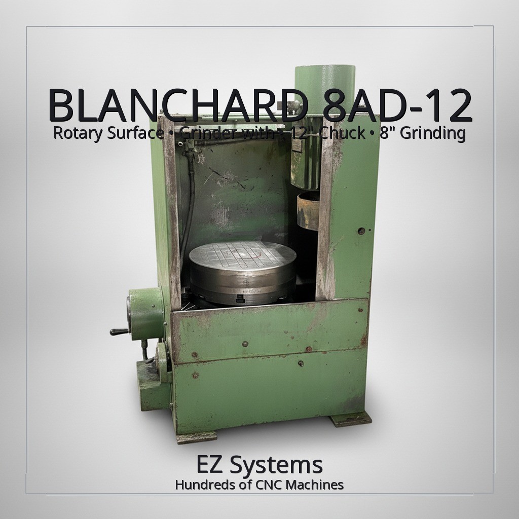 1995 BLANCHARD 8AD-12 Rotary Surface Grinder 12" Chuck 14" Swing 8" Wheel 3 HP