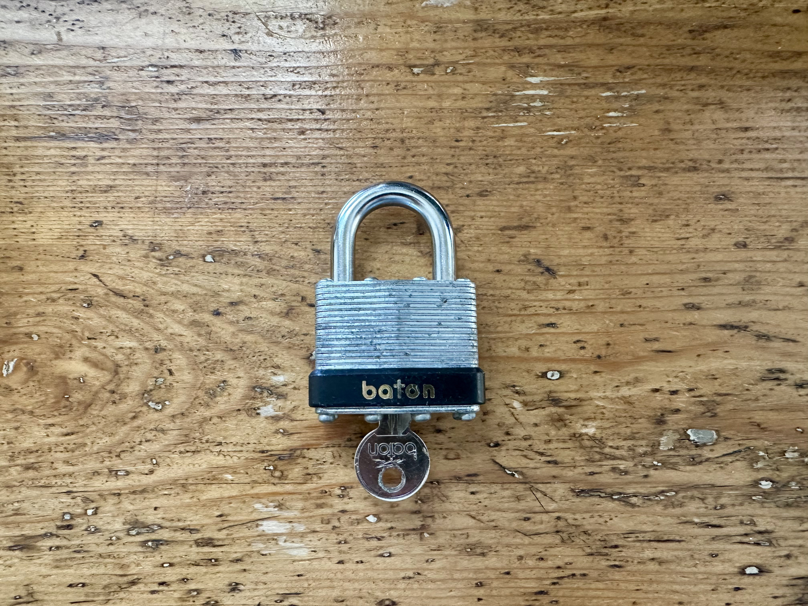 Baton Lock 787D 44mm Laminated Steel Padlock w/ 1 Key | security pin | locksport
