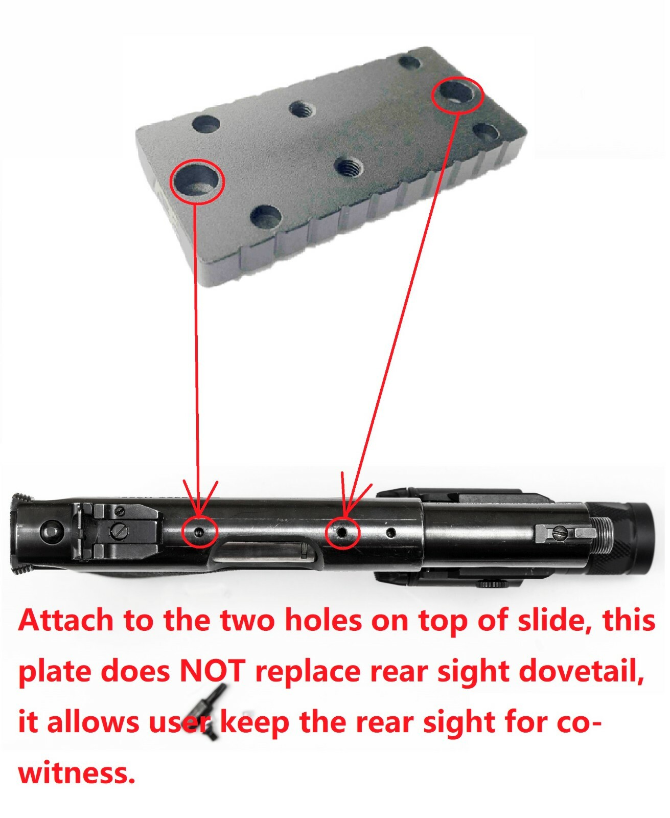 Ruger Mark I,II,III IV Optic Mount Plate FOR Vortex Venom Enclosed, RMSc Red Dot