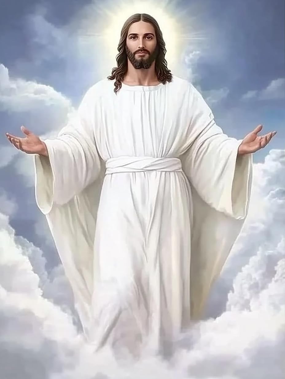 pigpigboss God Jesus Diamond Painting Art Kit, 12x16 inches, Multicolor