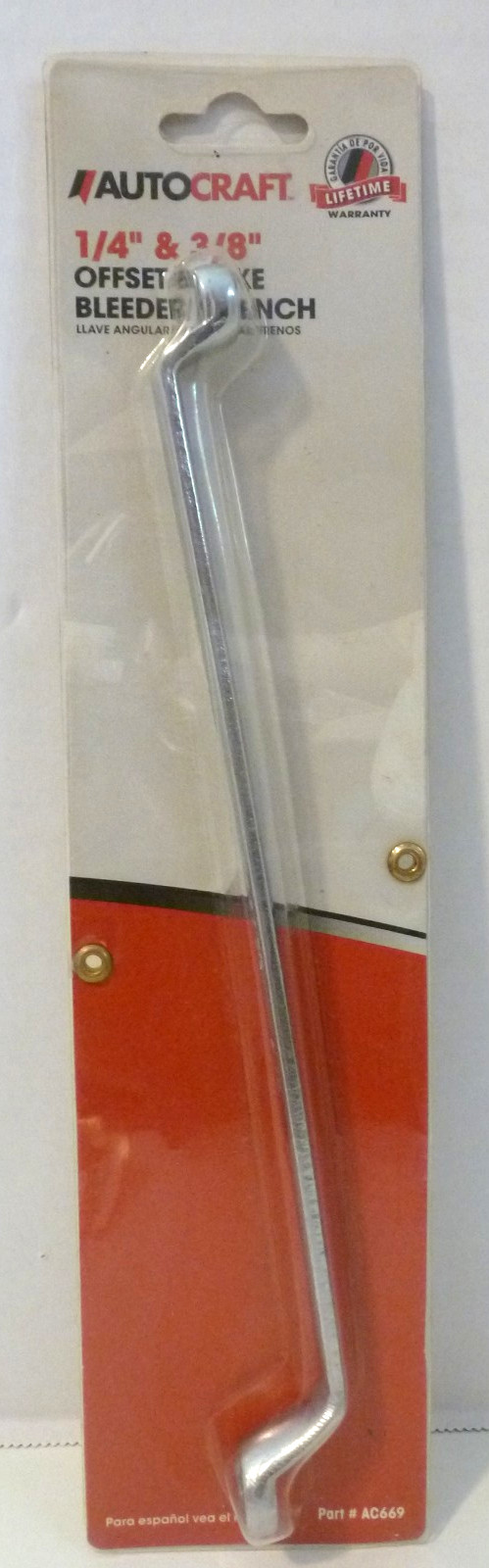 AUTOCRAFT AC669 1/4" x 3/8" Offset Brake Bleeder Wrench  USA