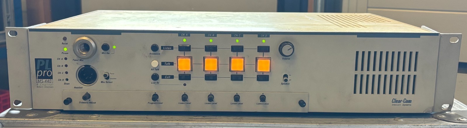 ClearCom PL pro MS-440 4 Channel Main Station