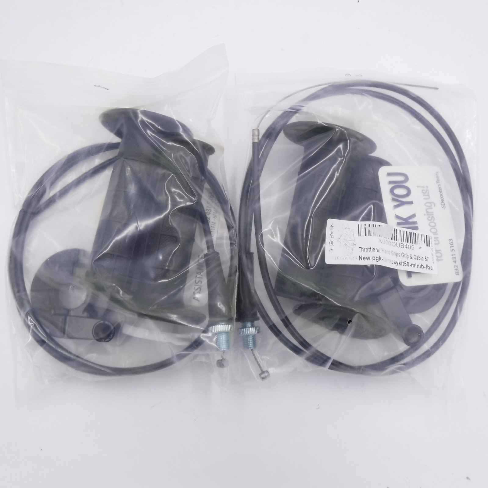 2 Pack Throttle With Grips And 57" Cable For Mini Bikes 5.5-11HP GX Style Engine