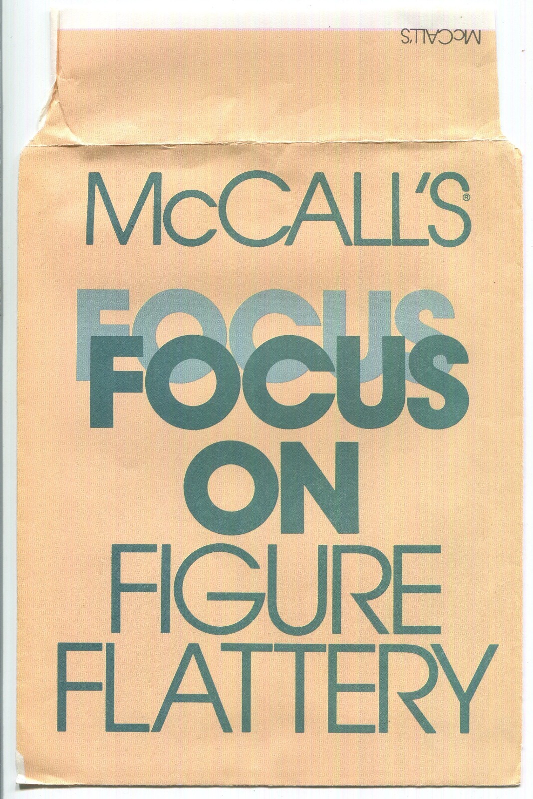 McCall's FOCUS ON FIGURE FLATTERY Instruction/Technique Sheets