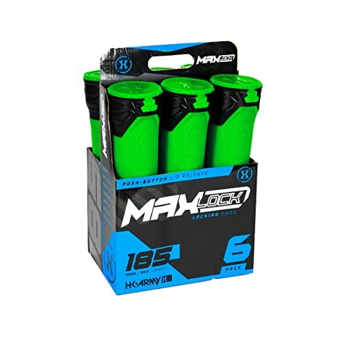 HK Army Paintball Pods - MaxLock 185 Round Locklid 6-Pack (Energy)