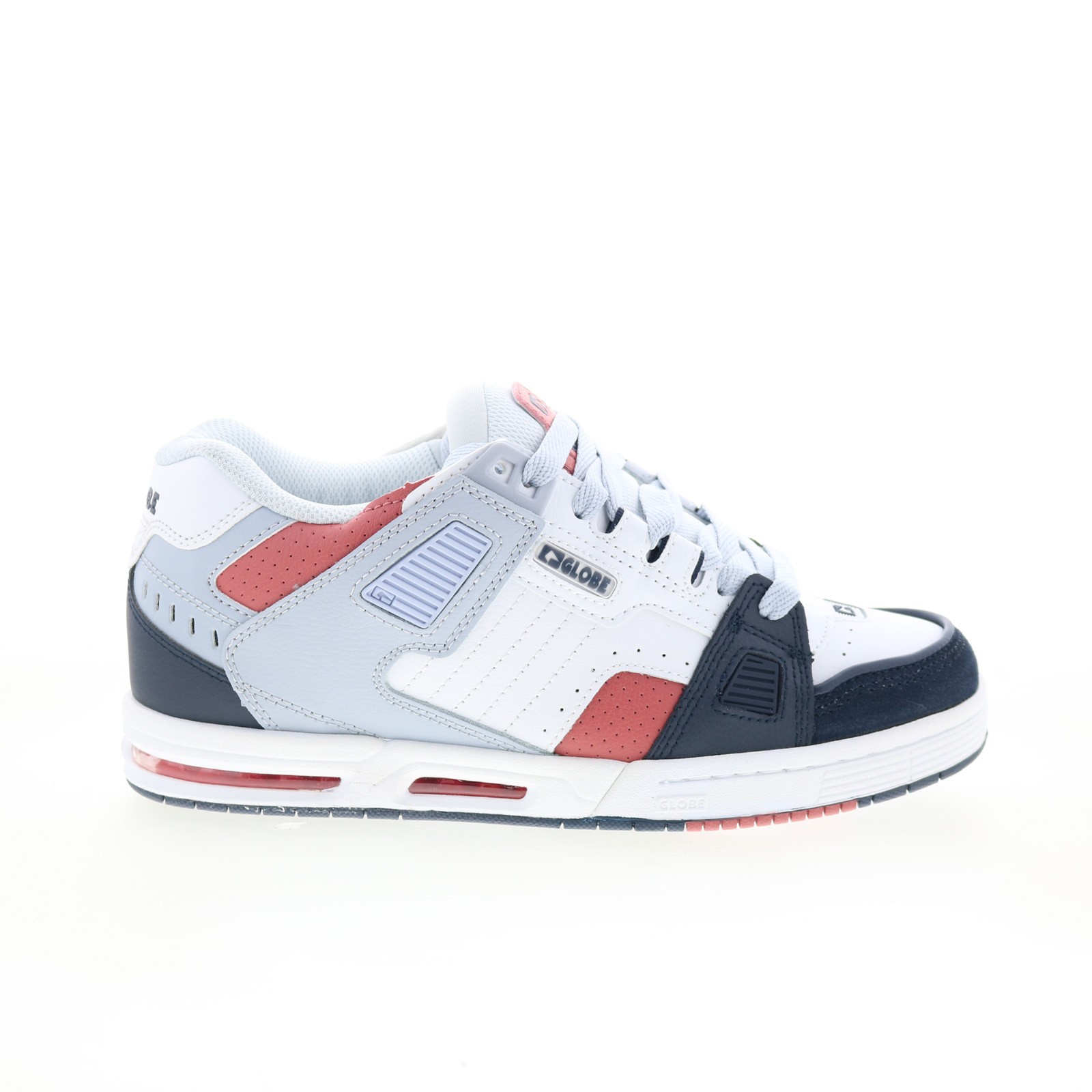 Globe Sabre GBSABR Mens White Leather Lace Up Skate Inspired Sneakers Shoes