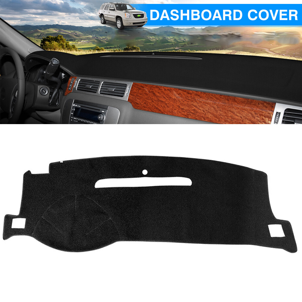 Black Dashboard Dash Mat DashMat Sun Cover Pad For Chevy Silverado/GMC 2007-2013