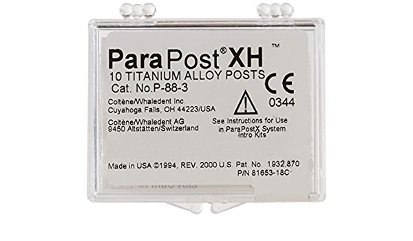 Coltene Whaledent P88-3 ParaPost XH Titanium Alloy Posts .036" Brown 10/Pk