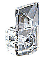 CRL 803-XCP100 1/4" Square Beveled Clear Plastic Mirror Clip - pack of 100