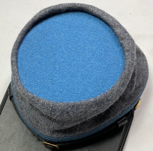 CIVIL WAR CSA CONFEDERATE INFANTRY GREY WOOL KEPI FORAGE CAP HAT-LARGE