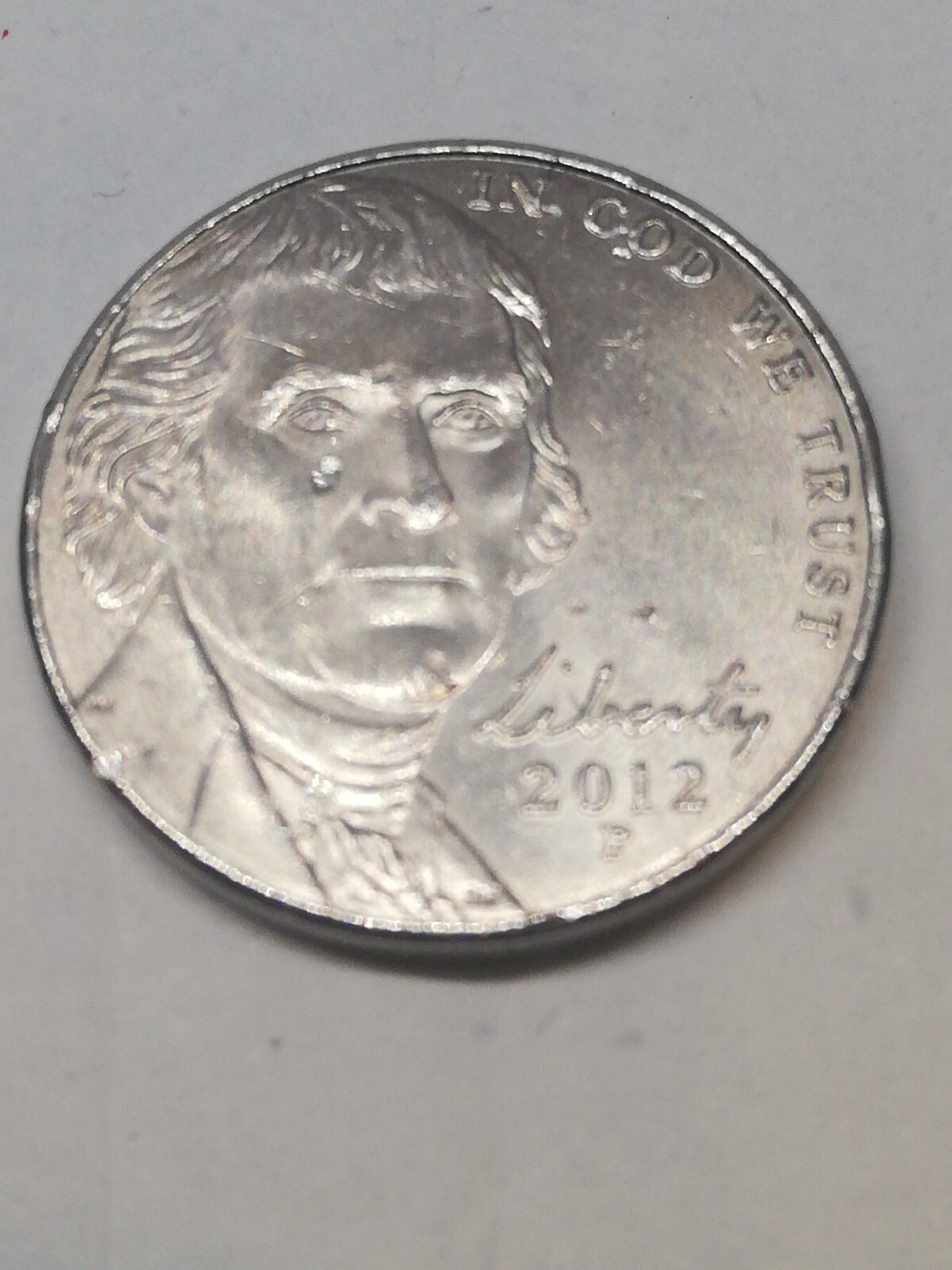 2012 P Jefferson Nickel Five Cent USD Error Coin Multiple Die Chips & Cracks