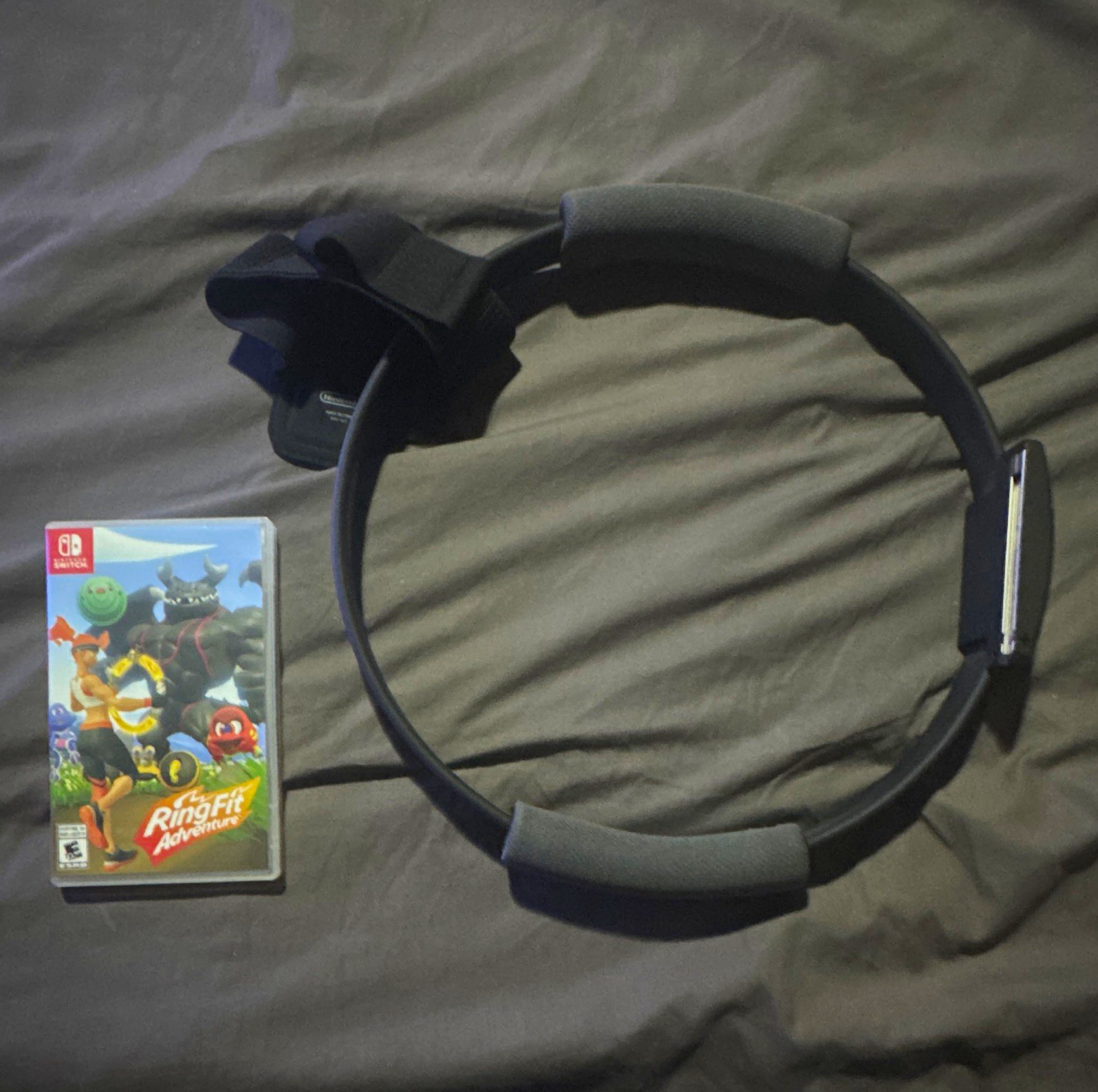 Nintendo Switch Ring Fit Adventure Game + Ring-Con Controller Attachment Bundle