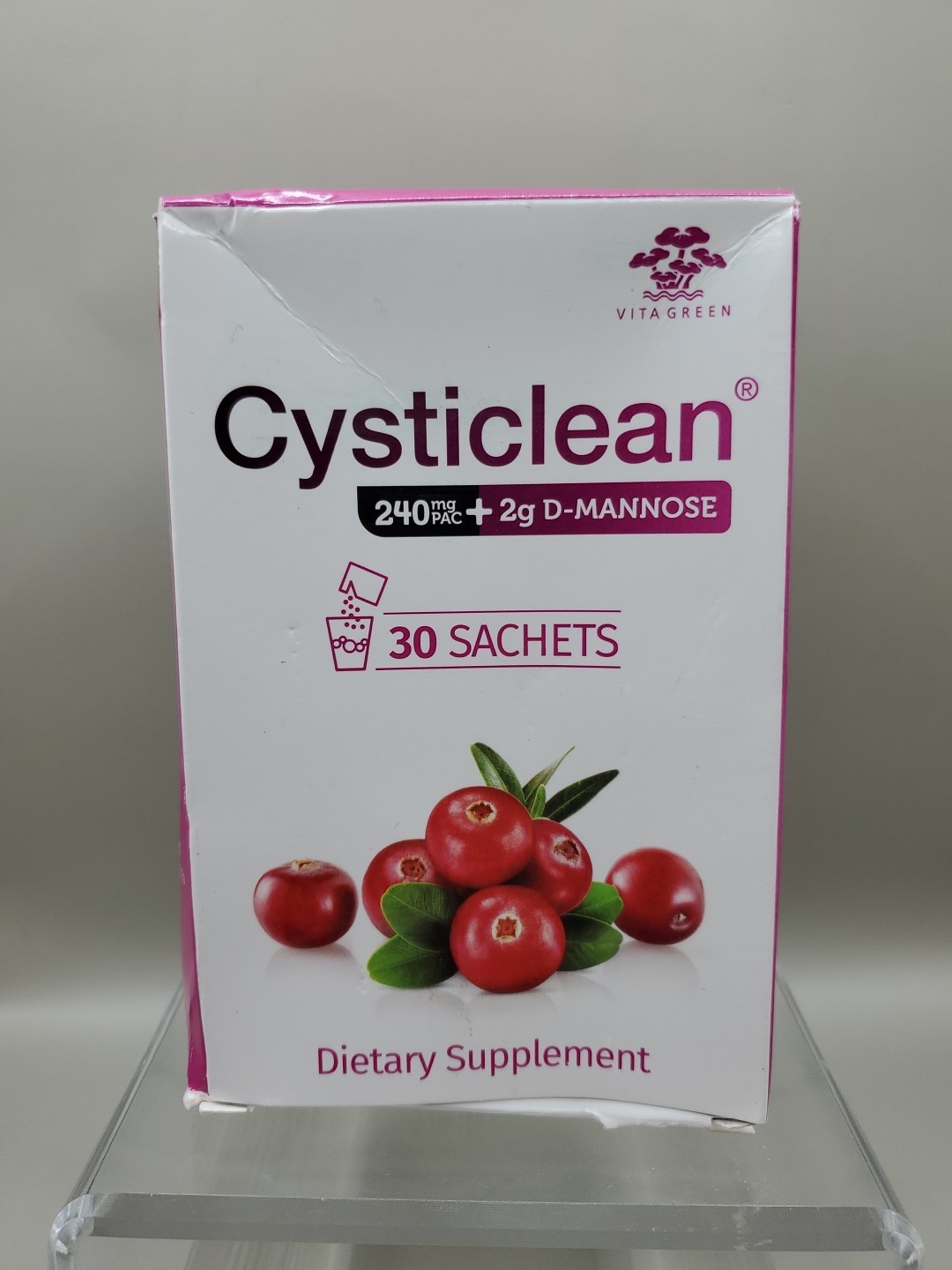 Cysticlean 240mg PAC+2g D-Mannose 30 Sachets Packets Urinary Tract Health 07/27