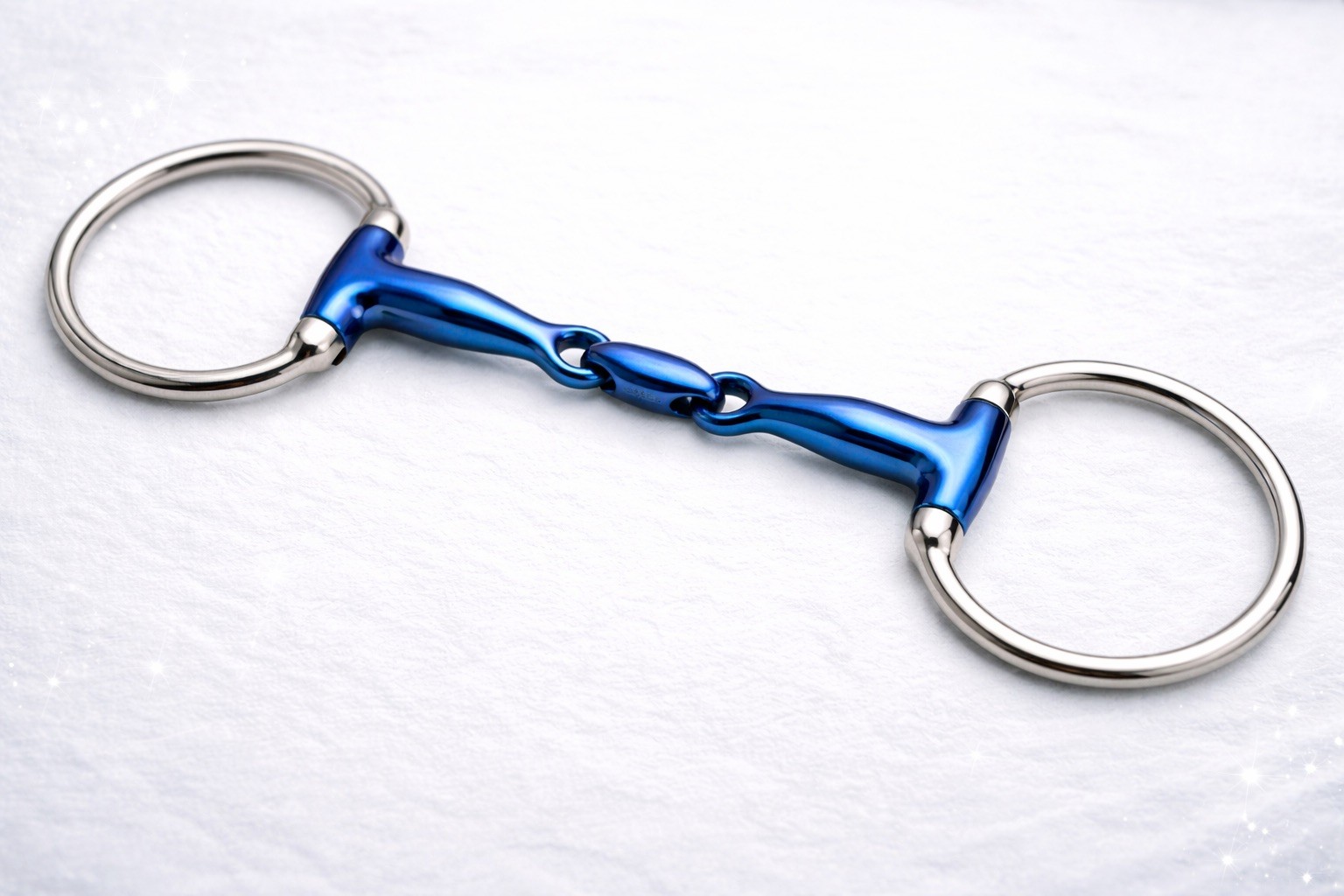 Titanium Egg Butt Horse Bit – Blue Coated, Lightweight