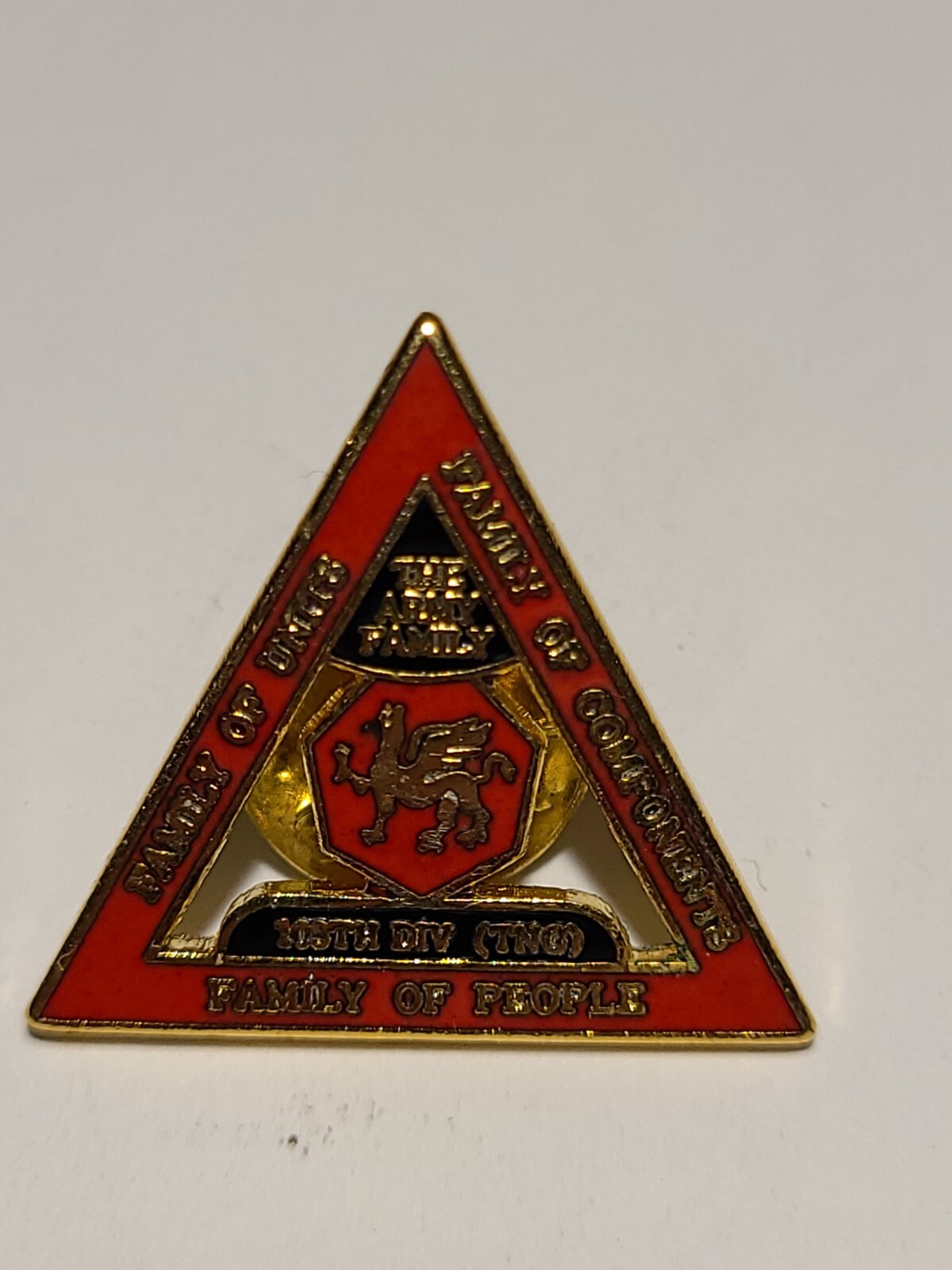 US ARMY pin. 106th Div. (TNG) The Army Family. Family of units. Family of People