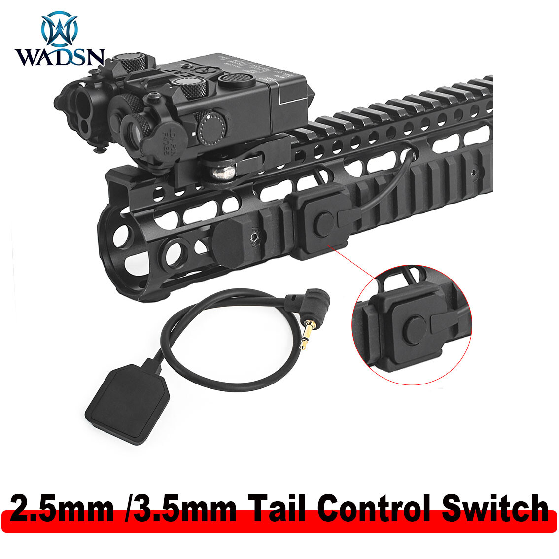 WADSN Tactical Flashlight Tail Control Remote dual switch Pressure for DBAL PEQ