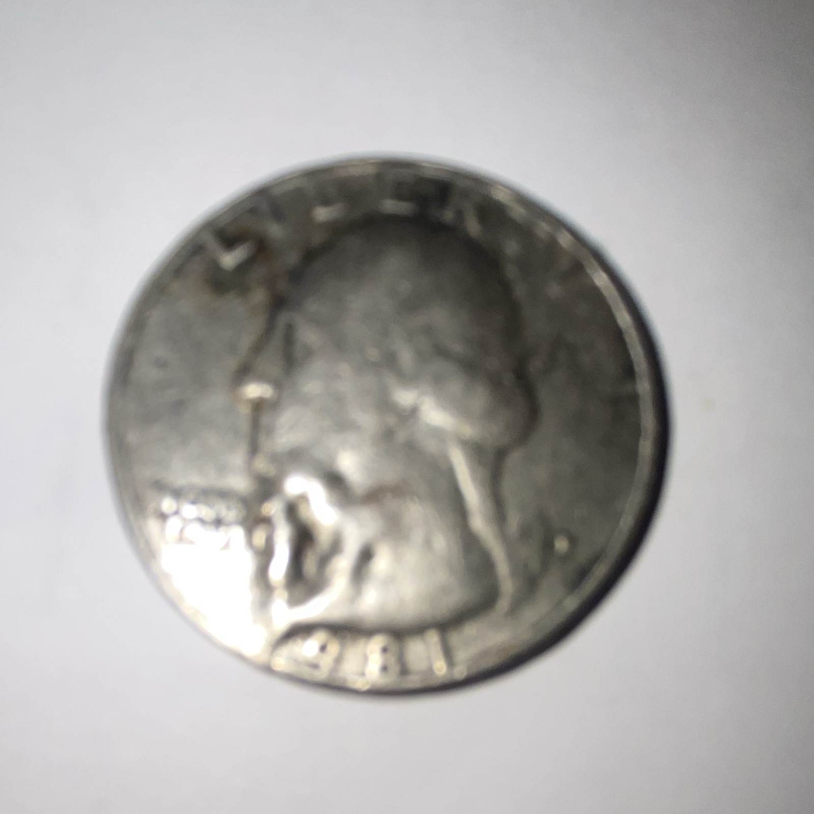 1981 Error Quarter front and back 25C US Coin Dated 1981, Circulated Uncertified