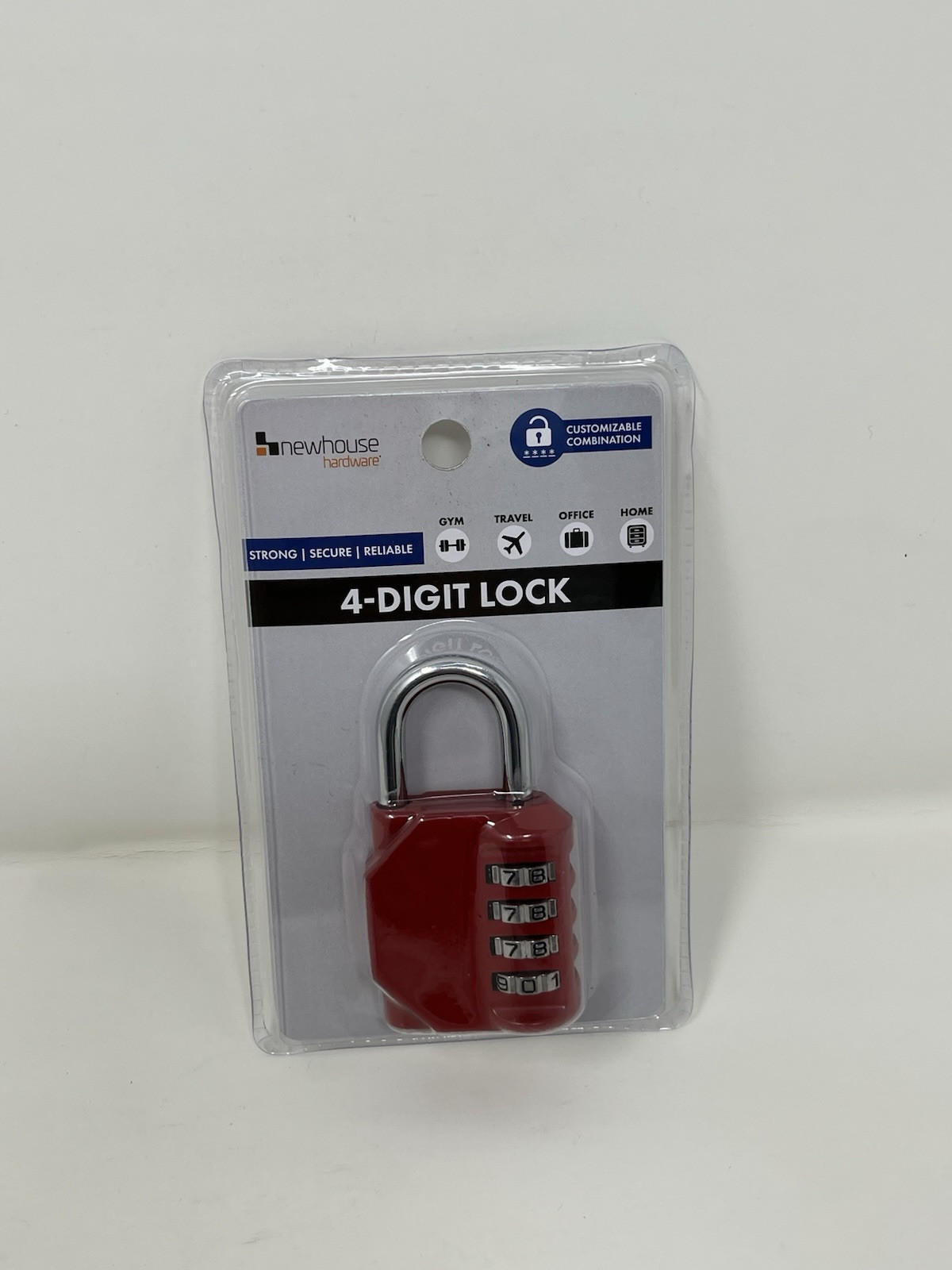 Newhouse Hardware Improved 4-Digit Combination Lock, Black